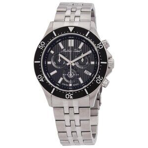 NWT Authentic Mathey-Tissot Expedition Chronograph Quartz Black Dial Men's Watch